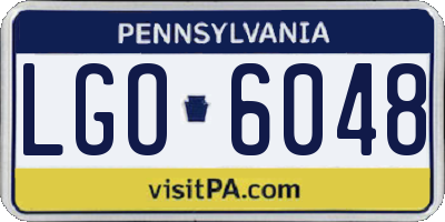 PA license plate LGO6048