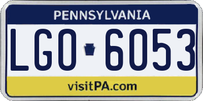 PA license plate LGO6053
