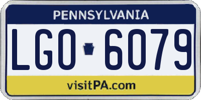 PA license plate LGO6079