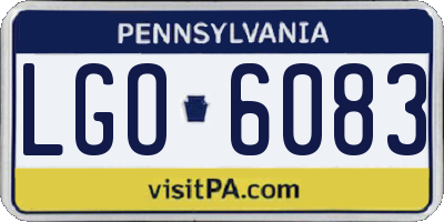 PA license plate LGO6083