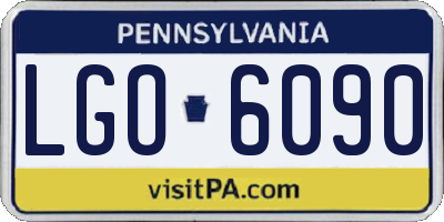 PA license plate LGO6090