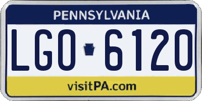PA license plate LGO6120