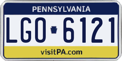 PA license plate LGO6121