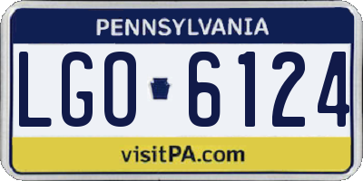 PA license plate LGO6124