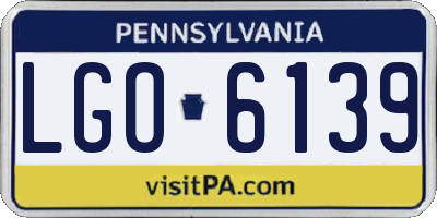 PA license plate LGO6139