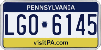 PA license plate LGO6145