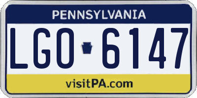 PA license plate LGO6147