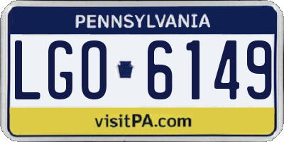 PA license plate LGO6149