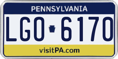 PA license plate LGO6170