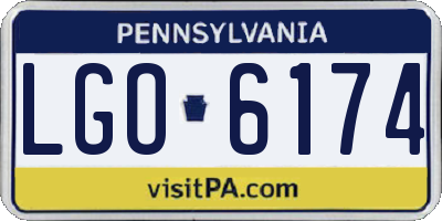 PA license plate LGO6174