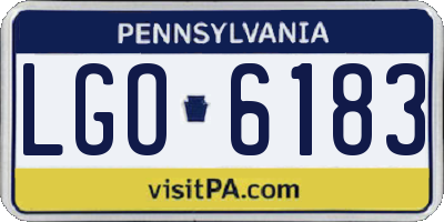 PA license plate LGO6183