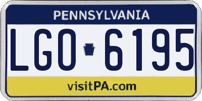 PA license plate LGO6195