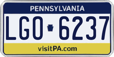 PA license plate LGO6237