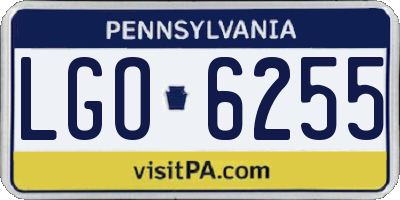 PA license plate LGO6255