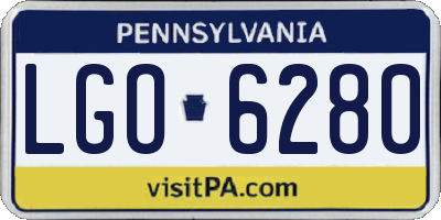 PA license plate LGO6280