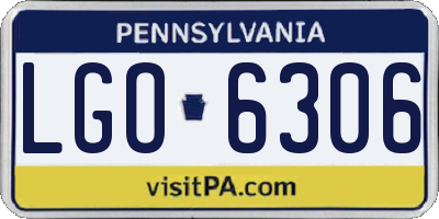 PA license plate LGO6306