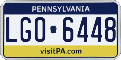 PA license plate LGO6448