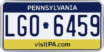 PA license plate LGO6459