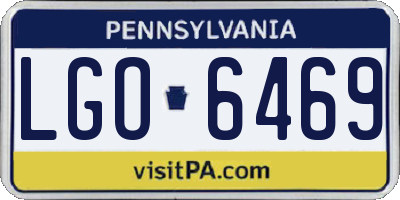 PA license plate LGO6469