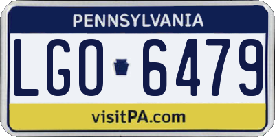 PA license plate LGO6479