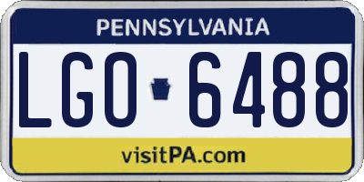 PA license plate LGO6488