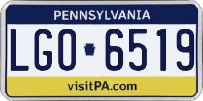 PA license plate LGO6519