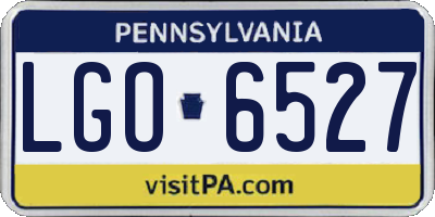 PA license plate LGO6527