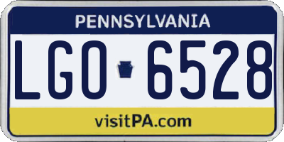 PA license plate LGO6528