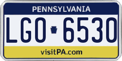 PA license plate LGO6530