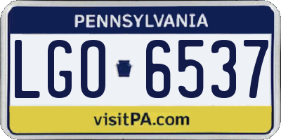 PA license plate LGO6537