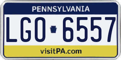 PA license plate LGO6557