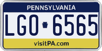 PA license plate LGO6565