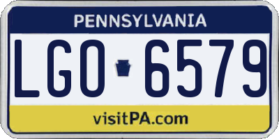 PA license plate LGO6579