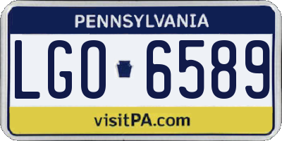 PA license plate LGO6589