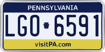 PA license plate LGO6591