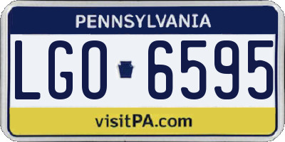 PA license plate LGO6595