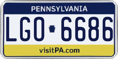 PA license plate LGO6686