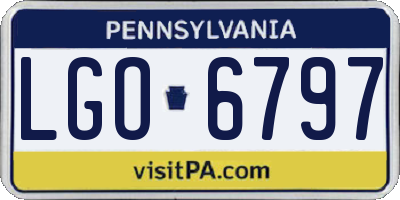 PA license plate LGO6797