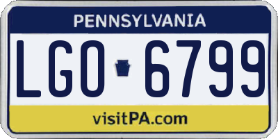 PA license plate LGO6799