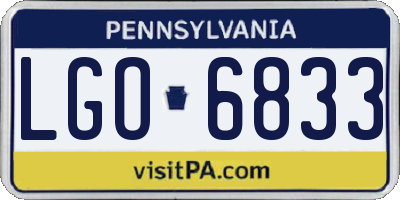 PA license plate LGO6833