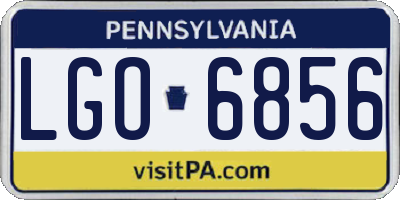 PA license plate LGO6856