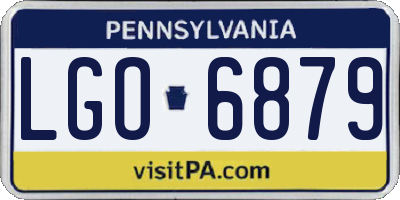 PA license plate LGO6879