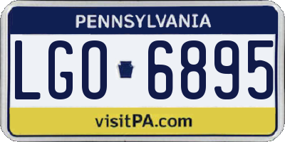 PA license plate LGO6895