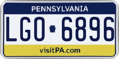 PA license plate LGO6896