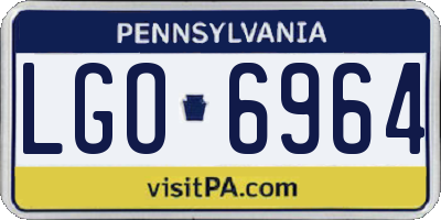 PA license plate LGO6964
