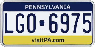 PA license plate LGO6975