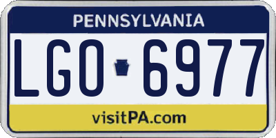 PA license plate LGO6977