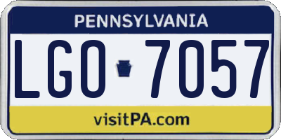 PA license plate LGO7057