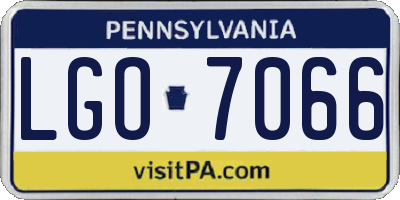 PA license plate LGO7066