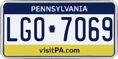 PA license plate LGO7069